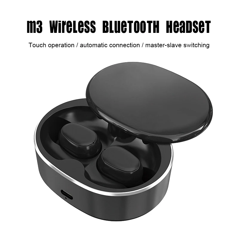 Новое поступление M3 TWS Bluetooth 5 0 наушники беспроводные 9D стерео спортивные
