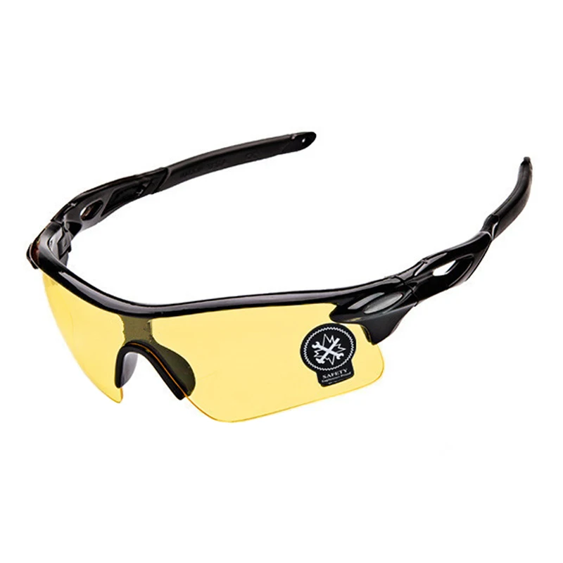 Очки ночного видения для рыбалки HD UV400 Fisher, мужские солнцезащитные очки для мужчин и женщин, для кемпинга, охоты, очки для альпинизма, верховой езды - Цвет: Black Yellow