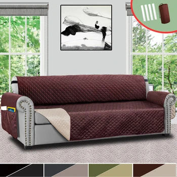 

Sofa Couch Cover Pet Dog Kids Mat Protector Stretch Sofa Cover Armrest Removable Elastic Reversible Washable Slipcovers