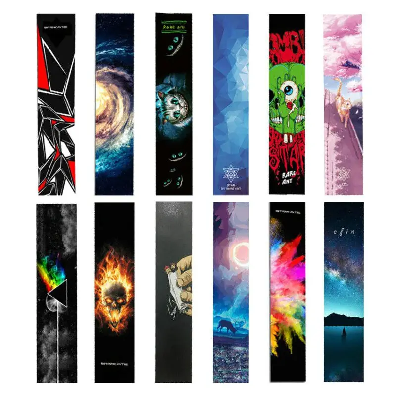 Protective Dancing Longboard Griptapes Long Board Grip Tape Skateboard Griptapes Anti-Slid Sandpaper Colorful Graphic Deck 122cm skateboard accessories skateboard grip tape