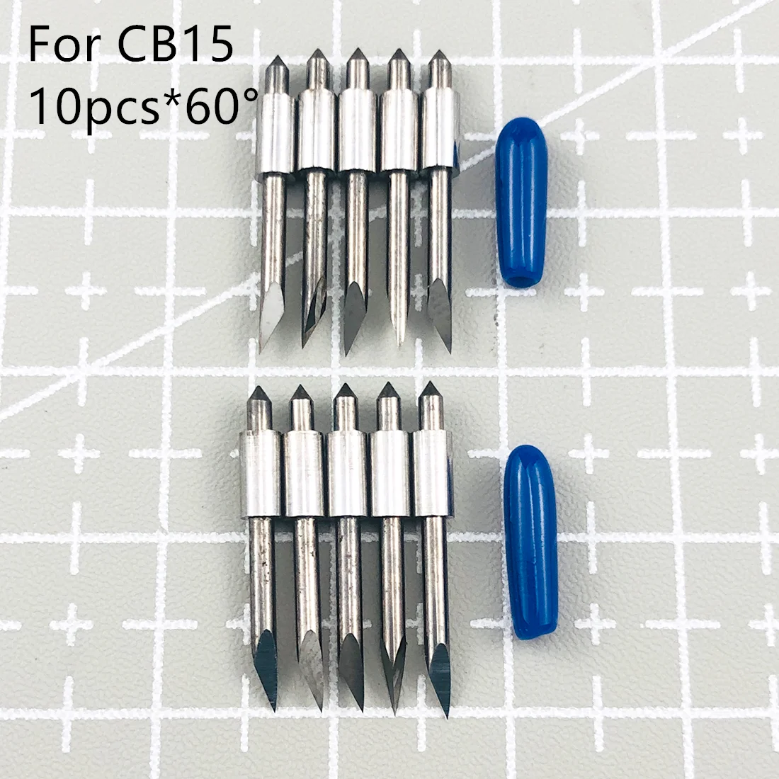 

10pcs 60 Degree Plotter Vinyl Cutter Knife Plotter Blades for Graphtec CB15 Silhouette Cameo Holder Milling Engraving Machine