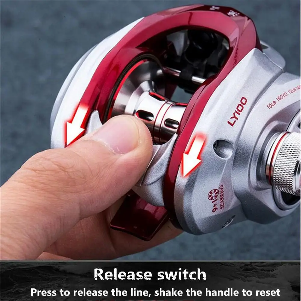 Baitcasing катушка Металл 9+ 1BB подшипники из нержавеющей стали рыболовное колесо