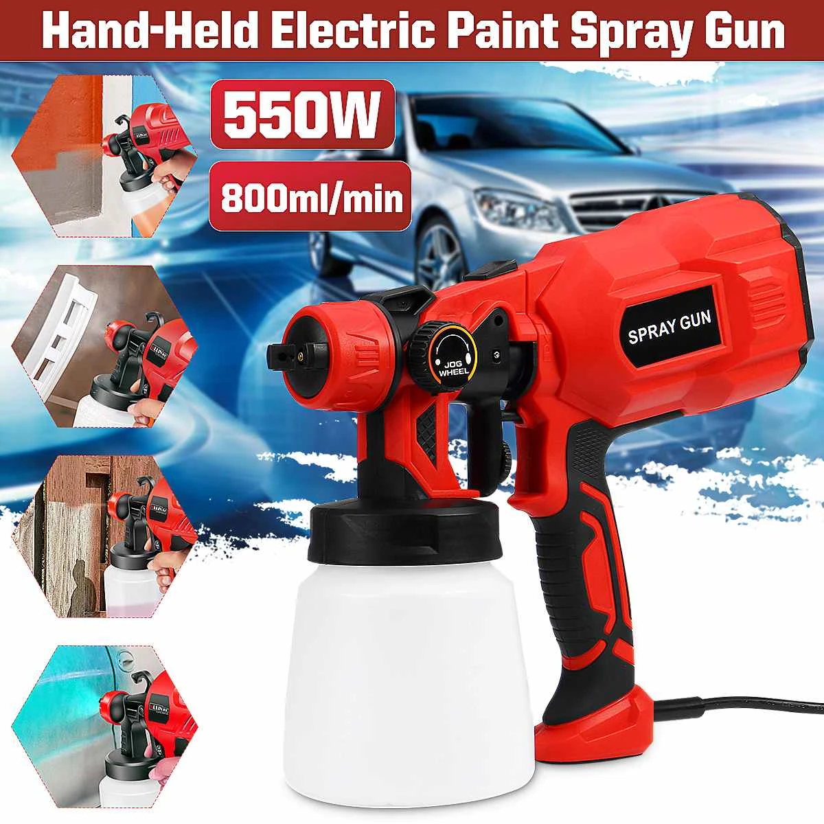 Electric Paint Sprayer High Power Spray Gun High Power Home Nozzle 1.8mm US Electric Paint Sprayer High Power Spray Gun High Power Home Nozzle 1.8mm US
