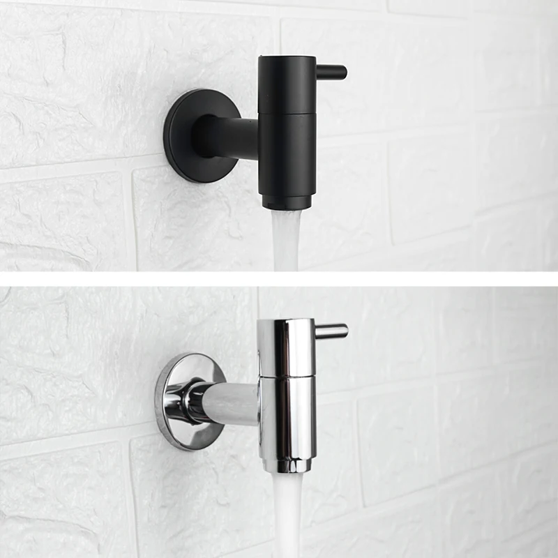 Outdoor Garden Wall Mounted Extra Long Mop Washing Faucet Bathroom Washing Machine Water Tap Solid Brass Single Cold Sink Faucet