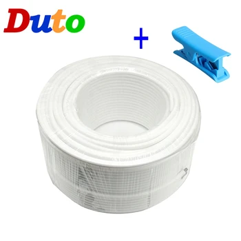 

100M/Roll White No Mark 1/4" 6.35mm PE Tube Food Grade Garden Irrigation Agriculture Hose Misting system Tube with Tube Cutter