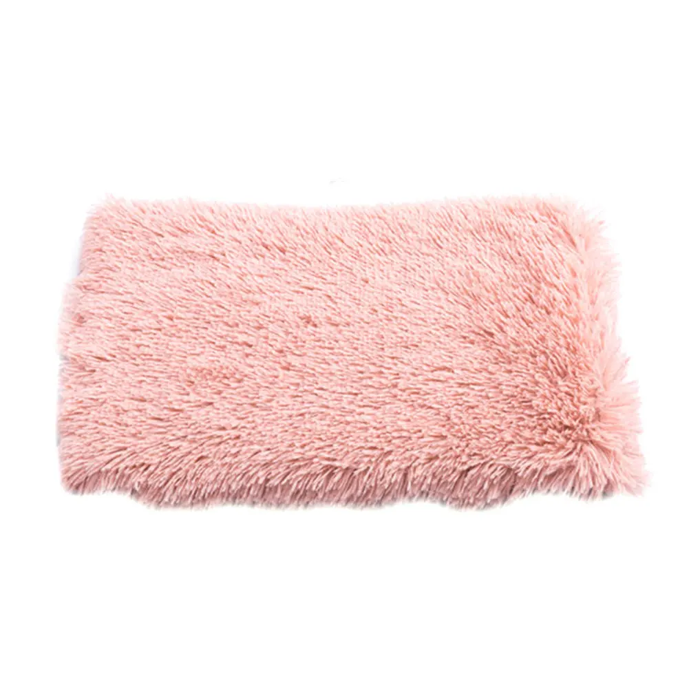 Kennel Home Practical Keep Warm Autumn Winter Durable Wear Resistant Dog Cat Pet Mat Plush Sleeping Soft Rectangle Bed
