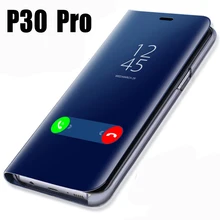 Умный зеркальный чехол для huawei P30 Pro P30 Lite, чехол для huawei P30 p 30, чехол для телефона, чехол-книжка, кожаный чехол-подставка для сна