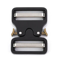 Grande 38mm fivela de cinto tático liberação lateral rápida cinta fivelas de cinto masculino para roupas de bagagem webbing clip preto fivela
