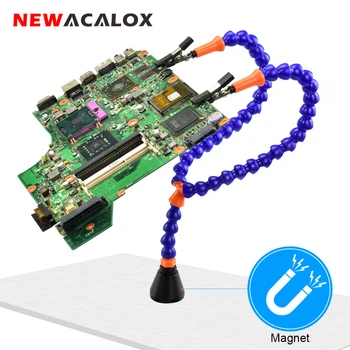 

NEWACALOX Y-connector Magnet Base Soldering Iron Holder Soldering Station for PCB Fixture Helping Hands Repair Welding Tool