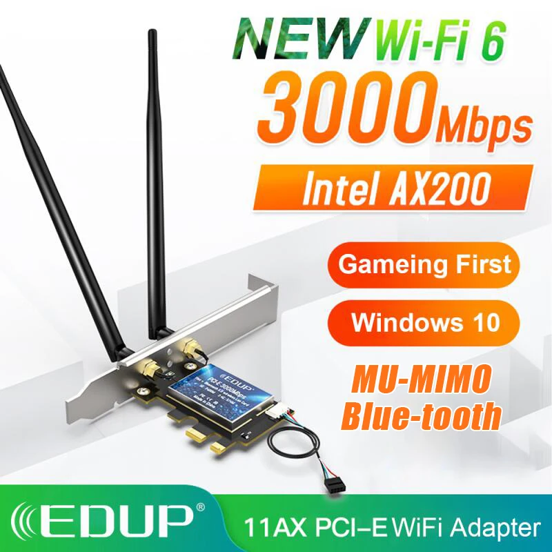 EDUP 3000M PCI-Express WiFi Blue-tooth5.0 адаптер двухдиапазонный 2 4 ГГц/5 ГГц Беспроводная PCI-E Wifi
