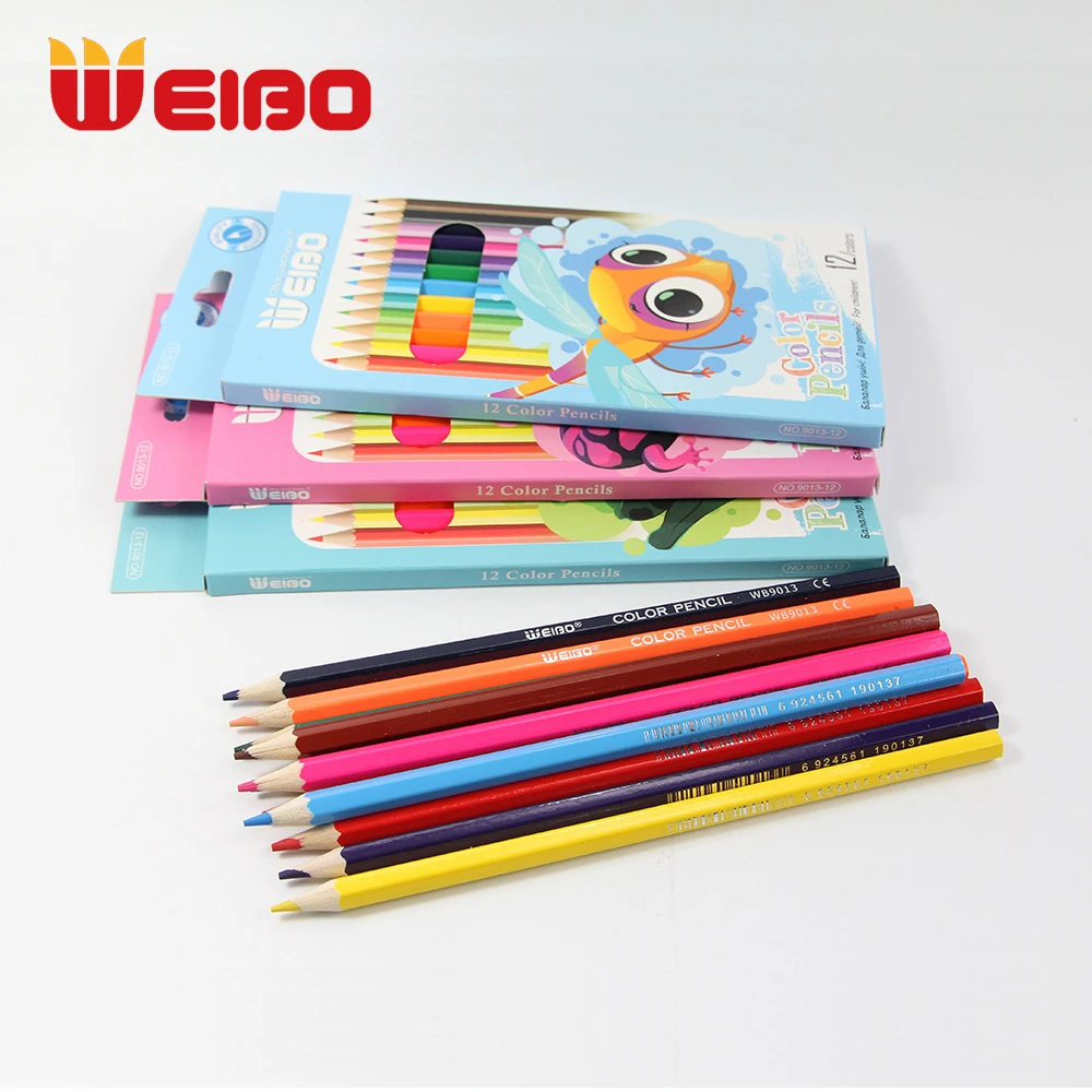 

WEIBO 12 Pcs/Set Cute Wooden Color Pencil Artist Painting 12 Colors Colored Pencils For Kid School Graffiti Drawing Sketch