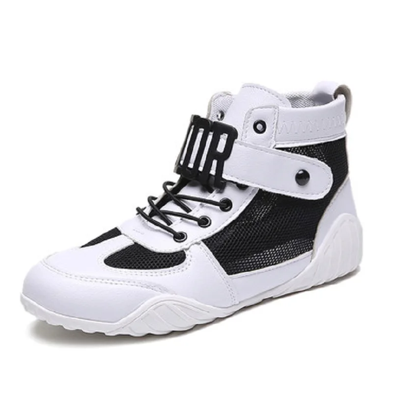 

2019 new women's fashion shoes spring breathable mesh high to help casual flat fashion wild women's shoes