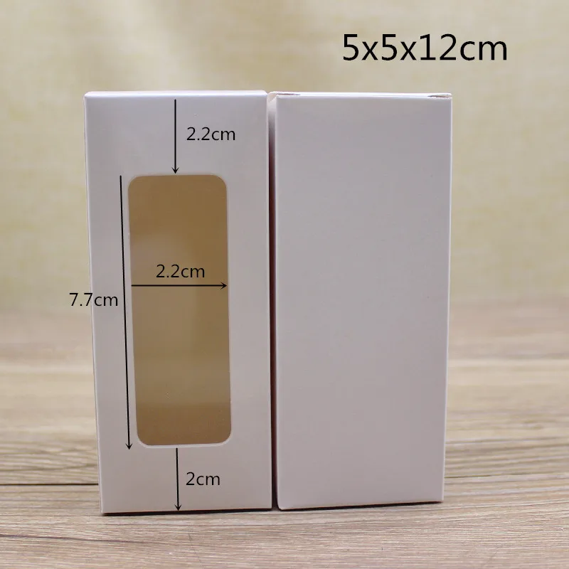 50pcs wholesale gifts package boxes 5x5x8/10/12/15/20cm series paper box white home party suppiles box