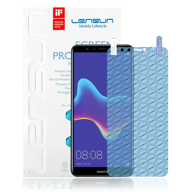 Взрывозащищенная нано-пленка LENSUN для защиты экрана Huawei Y9 2018/2019 | Мобильные