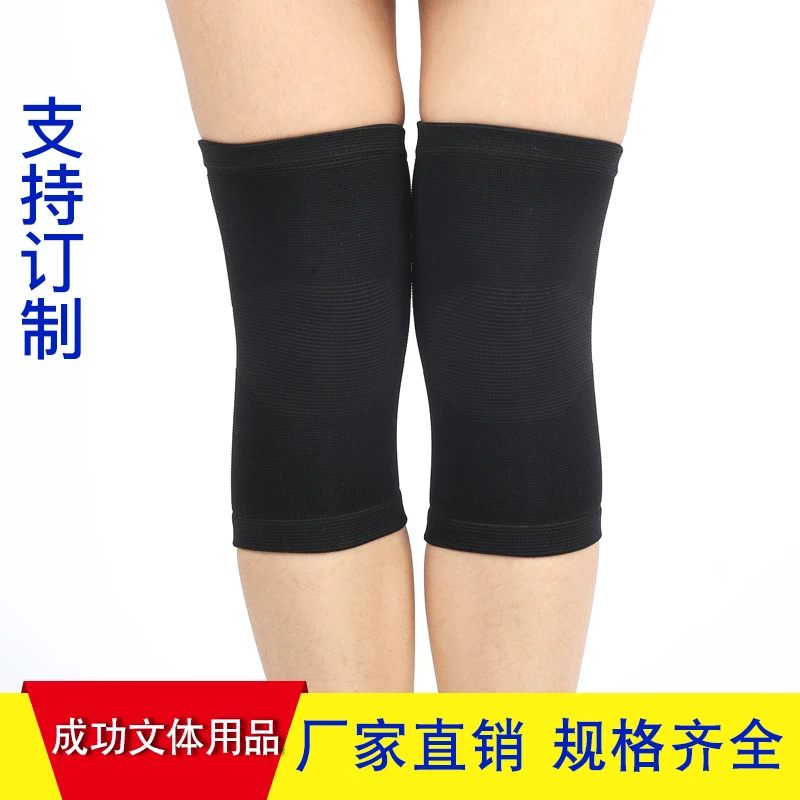 

Black And White with Pattern Sports Knitted Knee Pads Nylon Sports Warm Kneecap Customizable Logo Black Knee Protector