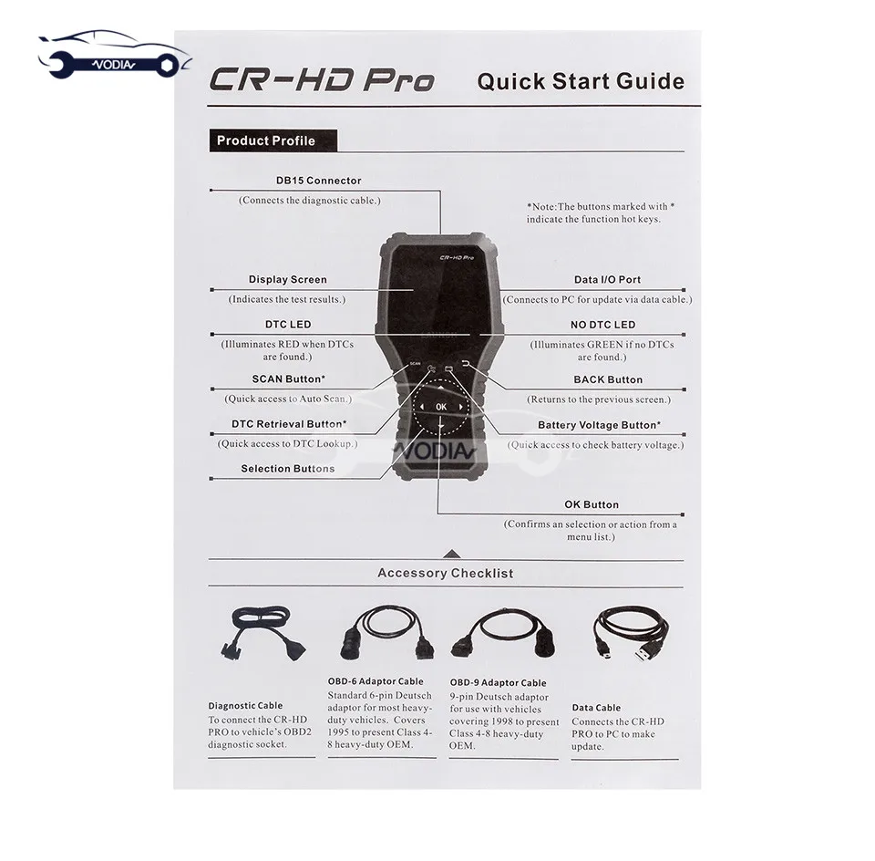 LAUNCH CR HD Pro Car and Truck OBD2 сканер кодов многоязычный диагностический
