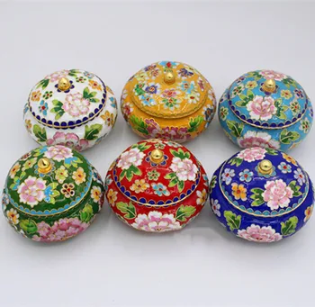 

Cloisonne enamel Xizi jar Beijing characteristic crafts ornaments pen wash tank tea pot manual filigree