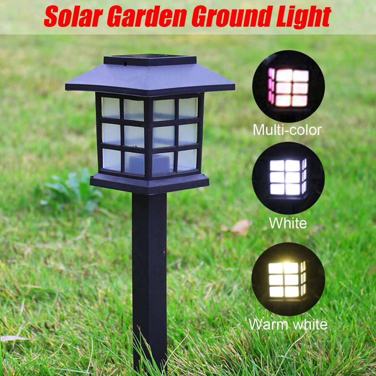 

House Shaped LED Solar Lights Outdoor Garden Decoration Plastic Sensor Sunlight Waterproof Garden Stair Courtyard Pathway Lamps