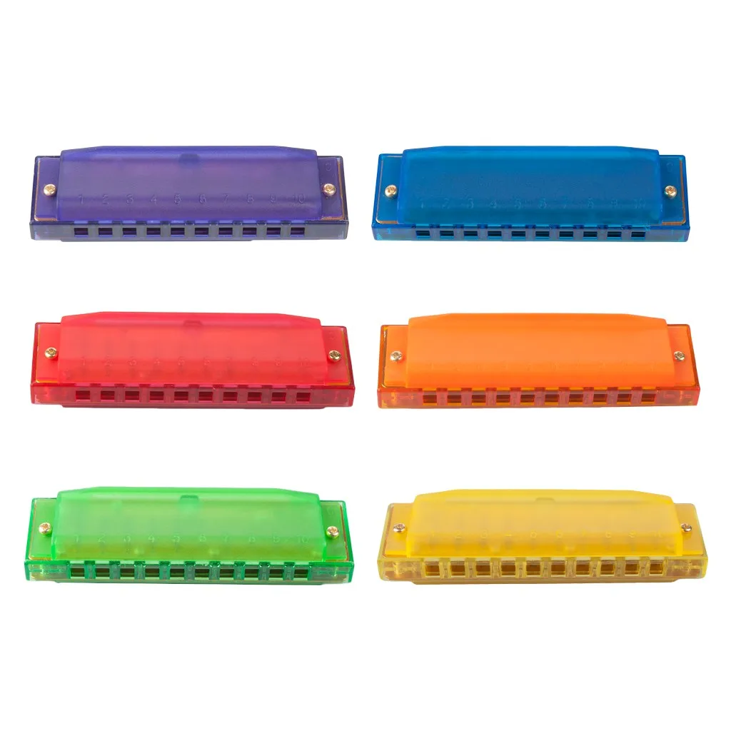 

Harmonica Comb Kid's Harmonica C Key Blues Harp Harmonica Key of C Translucent Harmonica 10 Holes Plastic New