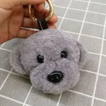 

2pcs 11cm Fur pom Teddy Bear dog fluffy key chains Doll Pendant Handbag Bag Pendent Keychains