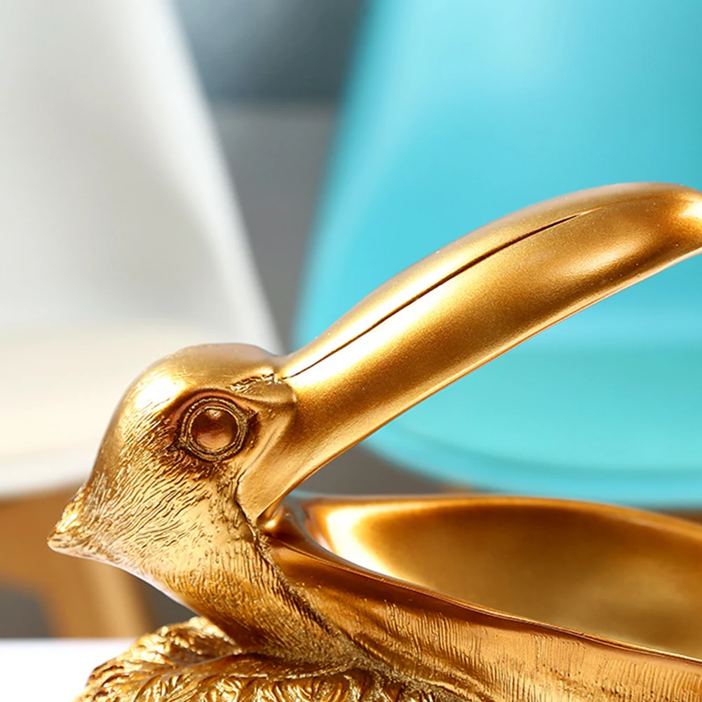 Большой рот Pelican модель статуэтки, миниатюры для украшения комнаты реалистичные смоляные фигурки для телефона держатель ключей Настольный Декор