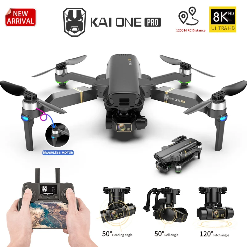 Kaione 8K Камера 3-осевой карданный бесщеточный 5g Wi-Fi FPV GPS Квадрокоптер с