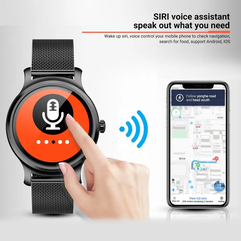 R2 Smart Watch Men's Bluetooth Heart Rate Monitor Clock Call Information Reminder Music Player Fitness Tracker Smart Watch