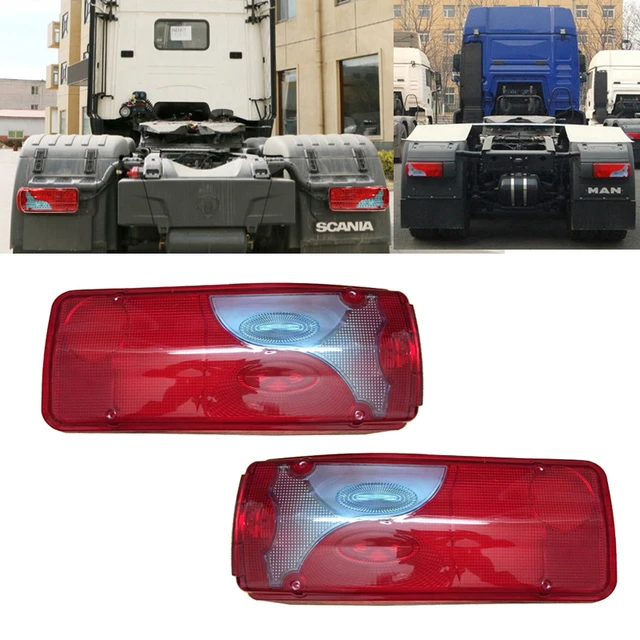 1 paar ABS Objektiv Abdeckung für MANTGA Lkw Trailer Hinten Rücklicht  Rückleuchten Warnung Lampe Glas für