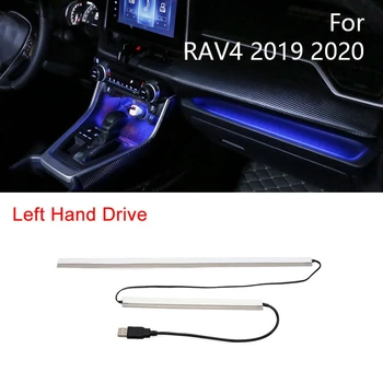 

NEW-Car Center Console Atmosphere Lamp LED Dashboard Atmosphere Light Strips for Toyota RAV4 2019 2020 LHD