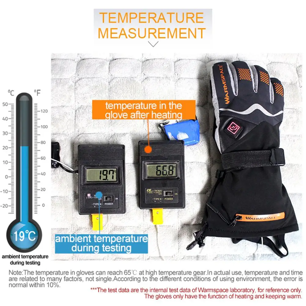 Перчатки с подогревом, перчатки с контролем температуры, водонепроницаемые теплые уличные перчатки для мужчин и женщин, мотоциклетные перчатки для катания на лыжах