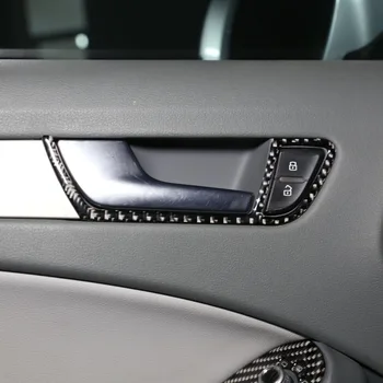 

4Pcs For Audi A5 2010-2016 Car Interior Door Handle Cover Sticker Carbon Fiber Fit For Audi A4 B8 2009-2016 Accessories
