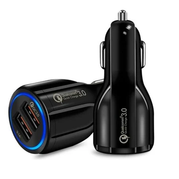 

3.1A Car Charger Dual USB Fast Charging QC Phone Charger Cigarette Lighter Adapter For iPhone Xiaomi Redmi Huawei