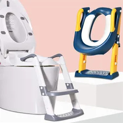 Siège de Pot urinoir pliable pour enfants, siège de Pot d'entraînement pour bébés, chaise urinoir avec échelle de tabouret réglable, toilettes confortables et sûres 