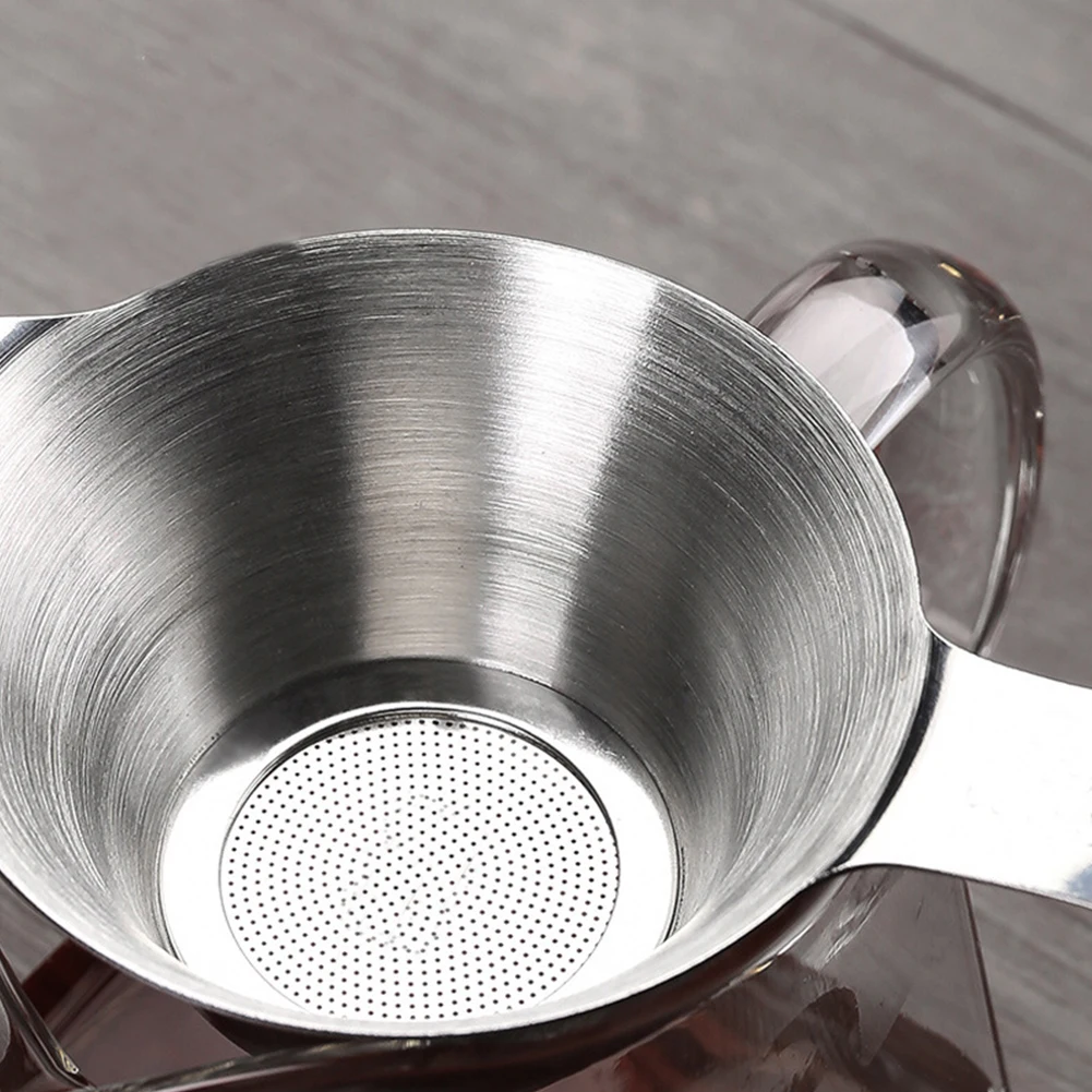 Заварочный лист Воронка Универсальная легкая чистка дома с ручкой из нержавеющей стали чай фильтр сетка кухня ситечко бар многоразовые