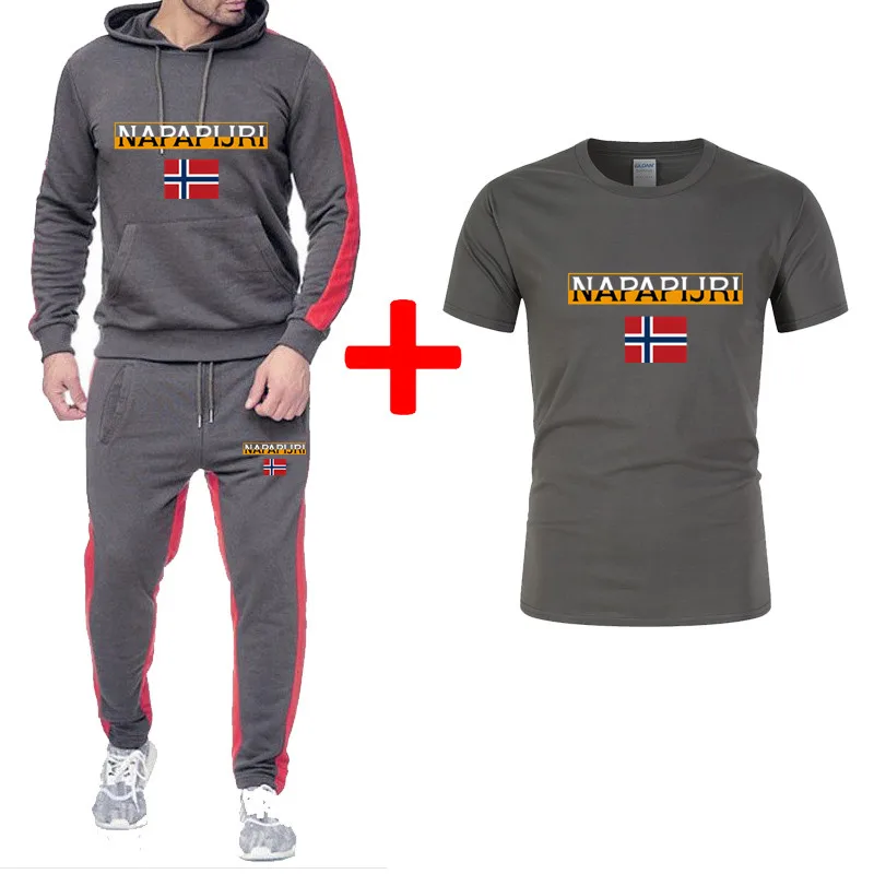 

2020 men spring suits sportswear set mens clothing Hoodie + Pants 3 pieces sets plus size pattern 3XL Fitness clothing