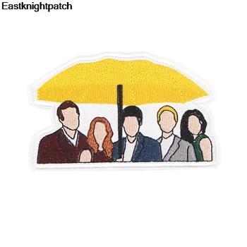 

12pcs/lot How I Met Your Mother Patches Iron on Clothing Para DIY Embroidered Badges Sewing Applique Patchworks Stickers E1104