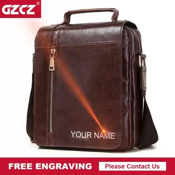 

Casual Men Shoulder Bag Vintage Crossbody Bags High Quality Male Cow Leather Handbag For 9.7' Ipad Capacity Travel Messenger Bag