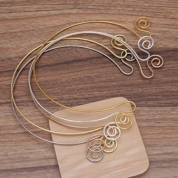 

100pcs Brass Metal Wired Chokers Necklaces Findings DIY for Women Fashion Jewelry Bib Collar Necklace Statement Punk Design