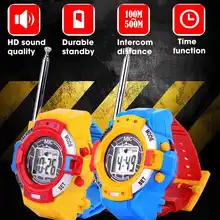2 шт. умные часы рации с функцией отображения времени часы детские часы двухсторонние радиоприемники переговорные часы подарок