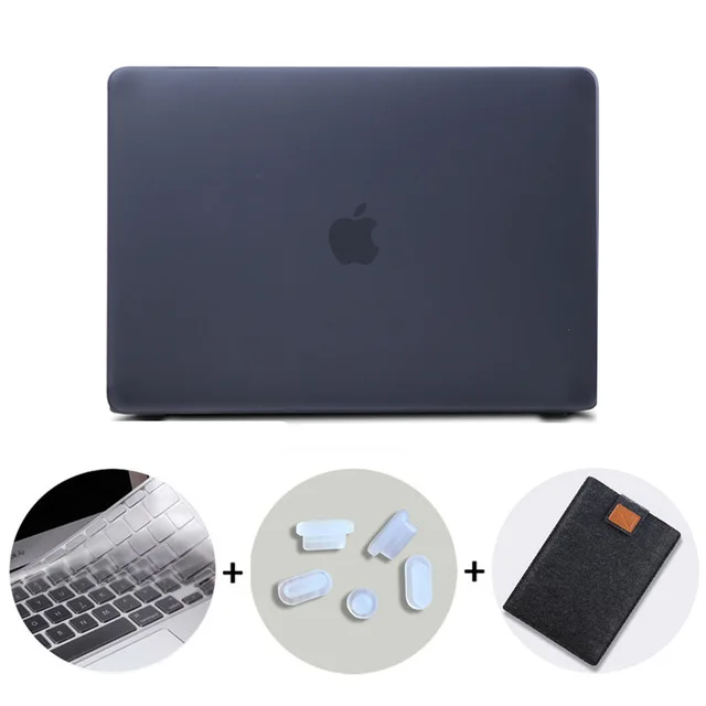 Чехол MTT для Macbook Air Pro retina 11, 12, 13, 15 дюймов с сенсорной панелью, черная сумка для ноутбука, чехол для mac book 13,3, A1989, A932, чехол - Цвет: Matte Black