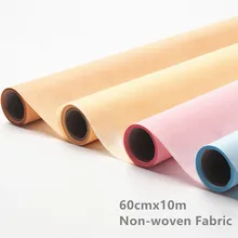 60 см 10 м одноцветная Нетканая ткань оберточная бумага для цветов s оберточная бумага для цветов рулон Рождественский подарок на год упаковочная бумага