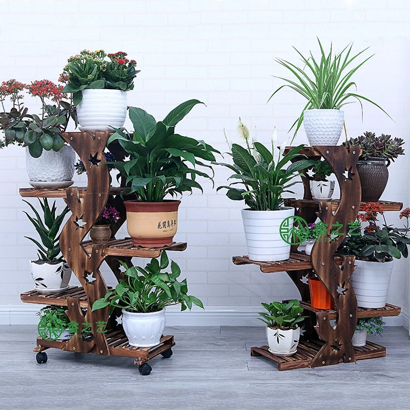 

Multi-storey European Style Countryside Move To Ground Simplicity Modern Wood Shavings Balcony Shelves