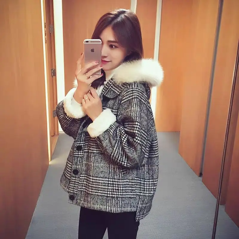 2019-Women-New-winter-clothing-thicken-woolen-jacket-female-Korean-Casual-version-of-the-short-loose