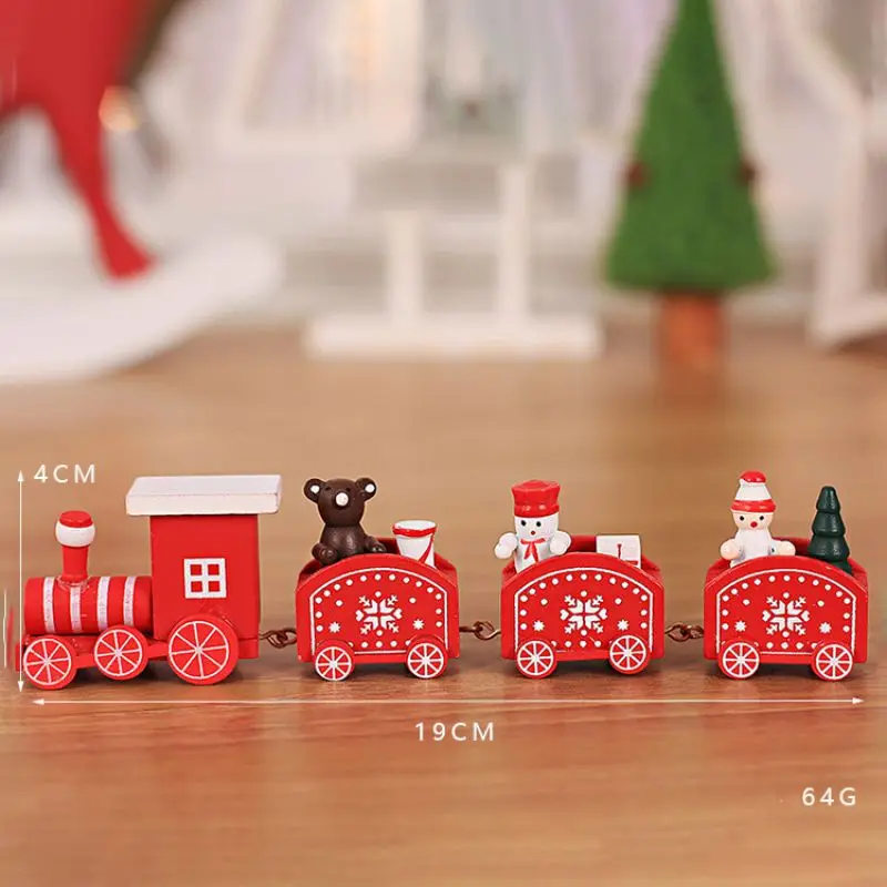 amazing  New Christmas Toys For Kids baby Cute Wooden Mini Train Ornaments Kid Gift Toys For Christmas Party