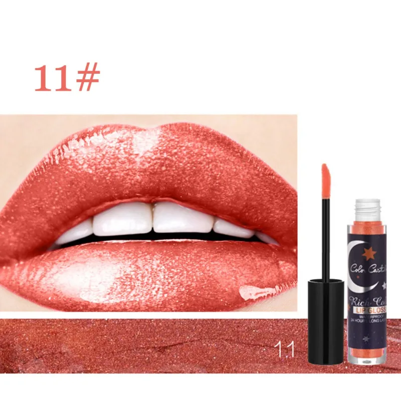 Make Up12color Алмазный сверкающий блеск для губ долговечная антипригарная чашка Водонепроницаемая шелковистая блестящая помада Maquiagem Новинка