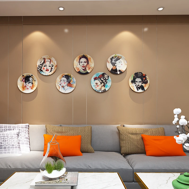 미국 장식 세라믹 벽 플레이트, 거실과 식당, 창조적 인 교수형 장식, 배경 장식품 