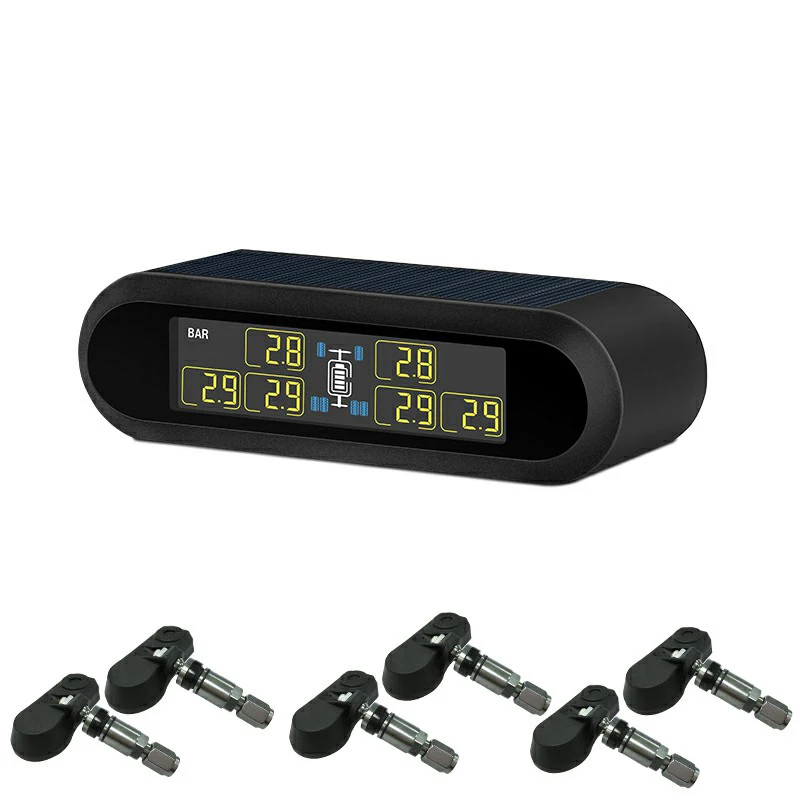 

Car Solar Power Wireless Tire Pressure Monitoring System TPMS with 6 Sensor U903Z YAN88