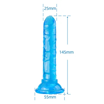 Realistic Dildo Anal Masturbator Sex Toys for Couples Crystal Dildo Suction Cup Penis Thrusting Dildo for Women Gay 5