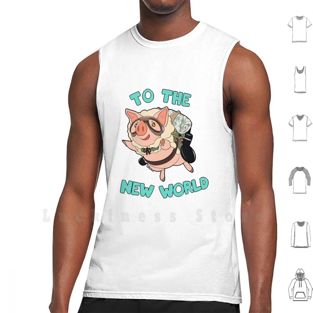 Monster Hunter World Poogie Tank Tops Vest 100% Cotton Poogie Monster Hunter Monster Hunter World Explenter Fiver Pig