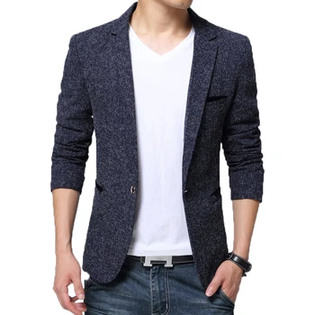 BROWON New Arrival Mens Blazer Jacket Suit Wedding Prom Party Slim Fit Smart Casual Suit Men Jacket Business Men Suit Jacket 1